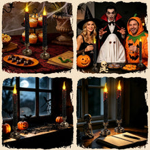 Carica l'immagine nel visualizzatore di Gallery, 2 Pezzi Candele LED Halloween 24.5cm Finte Candela Halloween Decorative Gocciolanti di Sangue Candeline a Batteria per F