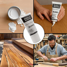 Carica l'immagine nel visualizzatore di Gallery, TECHZOCO Stucco in legno bianco, ideale per riempire e riparare legno all'interno, stucco pronto all'uso, riempitrice pe