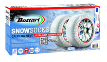 Carica l'immagine nel visualizzatore di Gallery, Bottari Calze da Neve Snow Socks Omologate Italia, Taglia XL, Bianco, Catene da Neve Tessili per R14 - R21 (Misure per P