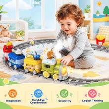 Carica l'immagine nel visualizzatore di Gallery, Trenino Elettrico per Bambini, Treno Giocattolo con Spruzzare, Luci e Suoni