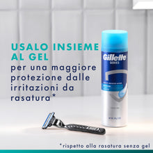 Carica l'immagine nel visualizzatore di Gallery, Gillette Mach 3 Rasoio Barba Manuale, 12 Lamette Uomo, Multicolore