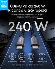 Carica l'immagine nel visualizzatore di Gallery, Anker Prime da USB C a USB C Cavo 240W 1,8m, Ricarica Rapida e Resistente