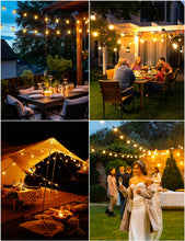 Carica l'immagine nel visualizzatore di Gallery, FIFlying Catena Luminosa Esterno Solare 17M Luci Solari da Giardino con 24+1 Lampadine LED G40 Impermeabile Luci Gazebo 