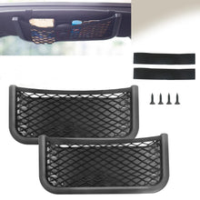 Carica l'immagine nel visualizzatore di Gallery, Rete Portaoggetti Auto Reti Bagagliaio - 2 Pezzi Borsa a Maglie Universale Autoadesiva per Auto, Tasca a Rete Multifunzi