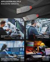 Carica l'immagine nel visualizzatore di Gallery, Lindy - Cavo Prolunga USB 2.0 Anthra Line 3 Metri, Connettore USB Tipo A Maschio a Femmina, velocità di Trasferimento Da