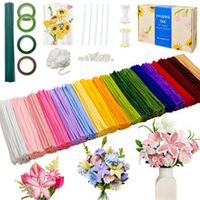 Carica l'immagine nel visualizzatore di Gallery, 1000 pz Scovolini Colorati per Lavoretti di Fiori - Pipe Cleaner flower kit,18 Colori Scovolini Ciniglia con Accessori C