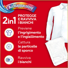 Carica l'immagine nel visualizzatore di Gallery, L'Acchiappacolore 2in1 Protegge e Ravviva i Bianchi, 18 fogli