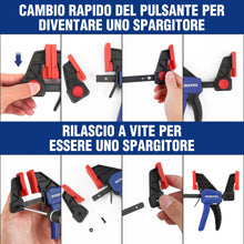 Carica l'immagine nel visualizzatore di Gallery, WORKPRO Set di Morsettottotti da Falegname a 4 Pezzi 120mm/150mm