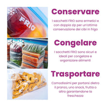 Carica l'immagine nel visualizzatore di Gallery, FRIO 65 Sacchetti Ermetici per Alimenti Assortiti 2-4-6 L Doppia Zip