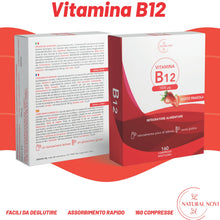 Carica l'immagine nel visualizzatore di Gallery, Vitamina B12 1000 mcg | 160 micro compresse masticabili alto assorbimento | | Gusto fragola | supporto fisico e mentale 