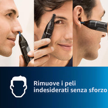 Carica l'immagine nel visualizzatore di Gallery, Philips Nose Trimmer Serie 3000 Rifinitore per Peli di Naso, Orecchie e Sopracciglia (modello NT3650/16)