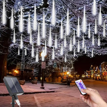 Carica l'immagine nel visualizzatore di Gallery, Solari Luci Della Pioggia di Meteore, 11.8 Inch 10 Tubi Impermeabili Catena Luminosa Luci LED Fairy String Lights per Gi