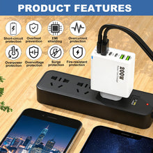Carica l'immagine nel visualizzatore di Gallery, Caricatore USB C 200W GaN 6 Porte per MacBook Pro Air, iPhone 16 15 14