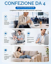 Carica l'immagine nel visualizzatore di Gallery, RAVIAD Cavo USB C USB C 60W [4Pezzi 0.5M+1M+1M+2M] Cavo USB Type-C PD 3A