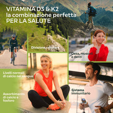 Carica l'immagine nel visualizzatore di Gallery, Vitamina D3 K2 Alto Assorbimento Olio Extravergine d'Oliva - Vitamina D3 2000 UI + Vitamina K2 MK7 100 μg - Vitamina D 2