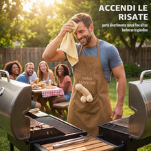Carica l'immagine nel visualizzatore di Gallery, Grembiule da cucina divertente da uomo, apribile, con tasca nascosta, grembiule scherzo, grembiule divertente per barbec