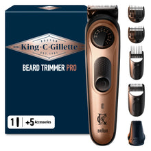 Carica l'immagine nel visualizzatore di Gallery, King C. Gillette Rasoio Elettrico Barba Pro, Regolabarba Uomo, Selettore di Precisione, Cura Barba Uomo, 40 Impostazioni