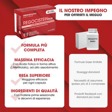 Carica l'immagine nel visualizzatore di Gallery, CISBANI PHARMA Regocistein Plus Vitamina B12, Acido Folico in Forma Attiva