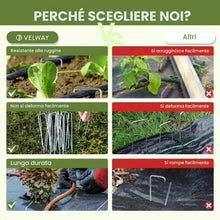 Carica l'immagine nel visualizzatore di Gallery, Velway Set di 50 Picchetti per Telo Pacciamatura - 150x36mm Ø 3 mm Antiruggine Picchetti da Giardino - Fissaggio per Tes