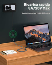 Carica l'immagine nel visualizzatore di Gallery, Cavo di Prolunga USB C [100W/2M] Cavo Type C Maschio a Femmina 10Gbps