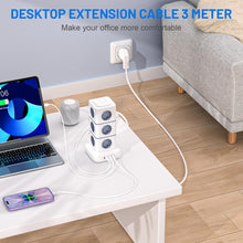 Carica l'immagine nel visualizzatore di Gallery, Torretta Multipresa 16 in 1 2500W con USB-A e USB-C Cavo 3M