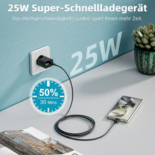 Carica l'immagine nel visualizzatore di Gallery, 25W Caricatore USB C Caricabatterie per Samsung Galaxy S25 S24 S23 S22 S21S20 Ultra S10/Note20/A56 A55 A54 A36 A35 A34 A