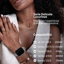 Carica l'immagine nel visualizzatore di Gallery, Fullmosa Cinturino Acciaio per Apple Watch 40mm/42mm Serie 12 11 10/41mm