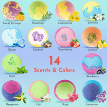 Carica l'immagine nel visualizzatore di Gallery, Bombe da Bagno, DUAIU Bombe da Bagno Profumate per Bambini, 14 x da Bagno Set Regalo con Olio Essenziale per Donna, la F