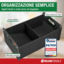 Carica l'immagine nel visualizzatore di Gallery, ATHLON TOOLS Organizzatore pieghevole per bagagliaio auto, scatola pieghevole per auto, borsa per auto, rinforzato e sta