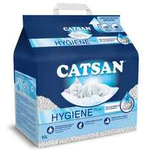 Carica l'immagine nel visualizzatore di Gallery, Catsan Hygiene Plus Lettiera Igienica per Gatti, Granuli Non Agglomeranti ad Alta Assorbenza, 10 L