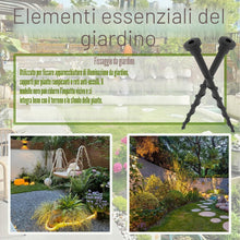 Carica l'immagine nel visualizzatore di Gallery, 12 Picchetti in Plastica, Lunghezza 14 cm, Nero