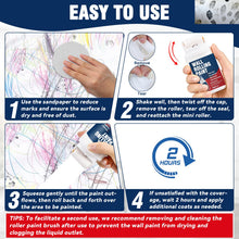 Carica l'immagine nel visualizzatore di Gallery, AstraVox Roller Paint Bianco, Pittura Bianca a Base d'Acqua Per Pareti e Soffitti, Kit Rullo Integrato Per Coprire Effic