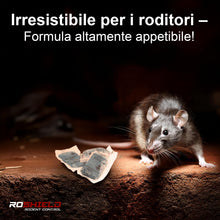 Carica l'immagine nel visualizzatore di Gallery, Roshield Super Forte Veleno per Topi e Ratti, Veleno per Topi Professionale, Esca Topicida Ratticida in Bustine di Pasta