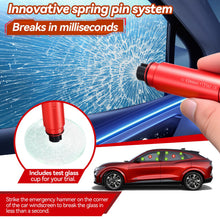 Carica l'immagine nel visualizzatore di Gallery, 2 Pezzi Taglia Cinture di Sicurezza e Rompivetro, 2 in 1 Rompivetro Auto e Taglia Cintura con 2 Supporti, Rompi Vetro Au