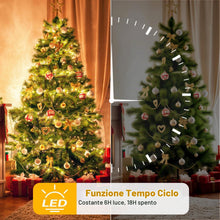 Carica l'immagine nel visualizzatore di Gallery, Luci Albero Di Natale a Batteria, 5M 50 LED Stringa Luci Impermeabile con Scatola Batteria Verde Scuro - 8 Modalità, Tim