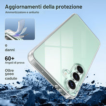 Carica l'immagine nel visualizzatore di Gallery, FLLAO Cover Compatibile con Samsung Galaxy S24 FE 5G con 3 Pellicola Vetro Temperato, Custodia Trasparente Ultra Sottile