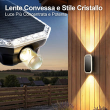 Carica l'immagine nel visualizzatore di Gallery, Lampada Solare da Esterno Alto e Basso, Applique Solare 3 Modalità IP65 Impermeabile, Faretti Lampade Luci Solari da Est
