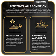 Carica l'immagine nel visualizzatore di Gallery, ToolSpace 50x Sacchi in Rafia Polipropilene 50×85 cm Sacchi Resistenti per Carico Pesante 25 kg Edilizia Cantiere Smalti