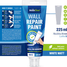 Carica l'immagine nel visualizzatore di Gallery, WoldoClean Pittura Bianca per Interni 225 ml Pareti - Ritocco Muro Spugna