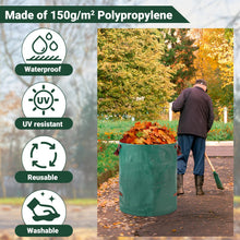 Carica l'immagine nel visualizzatore di Gallery, Velway 300 L x 2 Sacchi per Rifiuti da Giardino Riutilizzabili con Maniglie