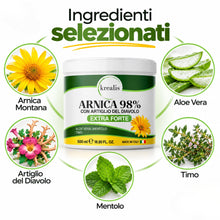Carica l'immagine nel visualizzatore di Gallery, Arnica Per Cavalli Uso Umano 98%, Arnica gel Forte con Artiglio Del Diavolo