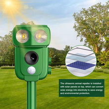 Carica l'immagine nel visualizzatore di Gallery, Repellente per Gatti Ultrasuoni Solare,120° Infrared Sensing - IP45 Impermeabile, 5 Modalità Regolabili, Caricamento Sol