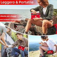 Carica l'immagine nel visualizzatore di Gallery, HONYAO Mini Kit Pronto Soccorso 105 Pezzi, Kit di Primo Soccorso per Trekking Viaggio Montagna Auto Moto Casa, Rosso