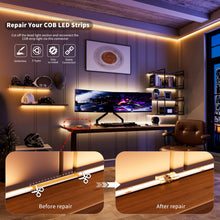 Carica l'immagine nel visualizzatore di Gallery, COB LED Strisce Connettori per 2pin 8mm Striscia COB, 4 Connettori Intermedi Trasparenti, 2 a forma di L, 1 a Forma di T