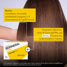 Carica l'immagine nel visualizzatore di Gallery, Biomineral One Capelli Più Forti, Voluminosi e Spessi, 30 Compresse, Integratore per Capelli a Base di Lactocapil Plus c