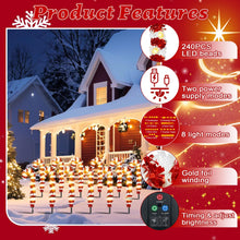Carica l'immagine nel visualizzatore di Gallery, VEEKAY 12 Pezzi Natalizie Luce Solare per Esterni,8 Modalità Impermeabile Natale Luci,Luci Solari di Natale Candy,Forma 