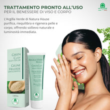 Carica l'immagine nel visualizzatore di Gallery, Argilla Verde Ventilata Antinfiamamtoria Naturale Purissima e Pronta all'Uso, Tubo 100ml, Argilla per Impacchi Articolaz