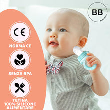 Carica l'immagine nel visualizzatore di Gallery, Ciuccio Frutta Neonati Evolutivo Silicone Senza BPA 3 Misure Blu