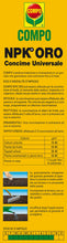 Carica l'immagine nel visualizzatore di Gallery, Compo NPK ORO, Concime Universale, Per Piante Orticole, Frutticole e Ornamentali, In Vaso e Piena Terra, Nutre Fino a 3 
