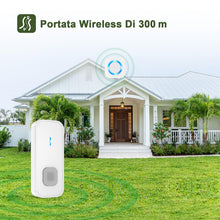 Carica l'immagine nel visualizzatore di Gallery, SURFOU Campanello Senza Fili Impermeabile per Esterni, Campanello Rumoroso Wireless a Lunga Distanza di 400 m per la Cas